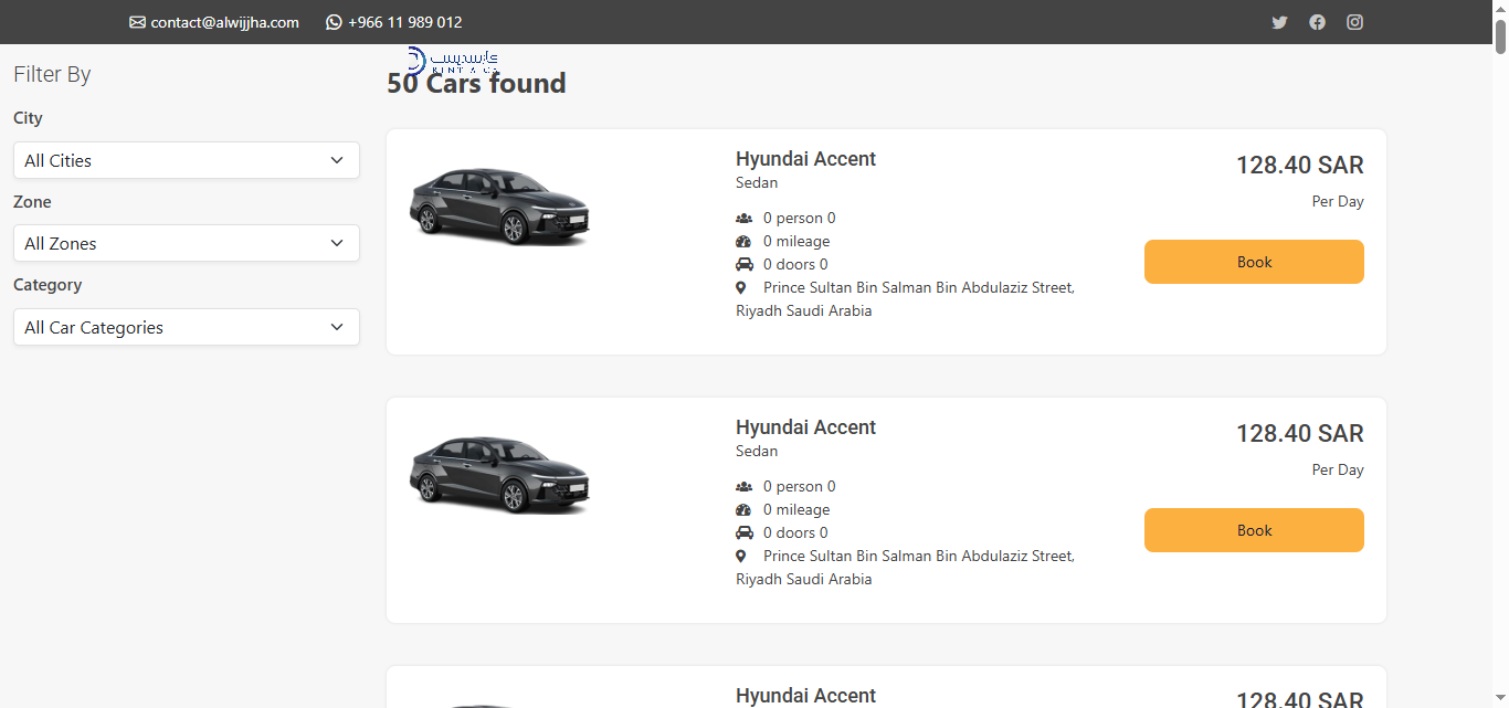 Car Listing and Filters